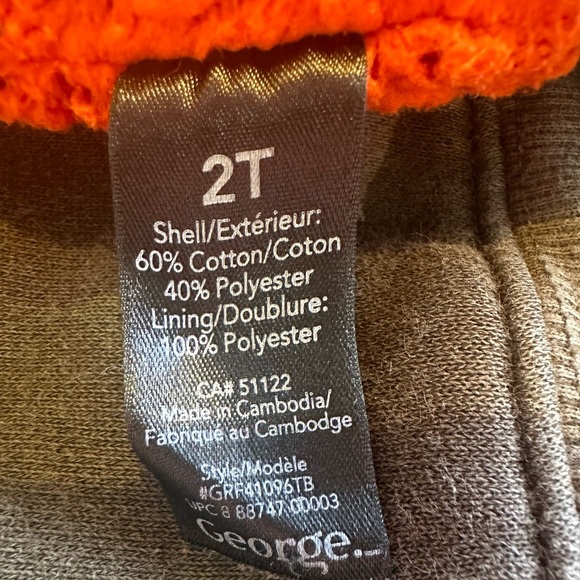 George Boys Sherpa Lined Camo Zip Hoodie 2T - Picture 6 of 6